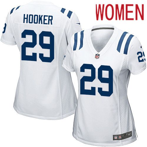 Women Indianapolis Colts #29 Malik Hooker Nike White Game NFL Jersey